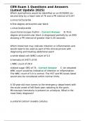 CEN Exam 1 Questions and Answers &lpar;Latest Update 2025&rpar;