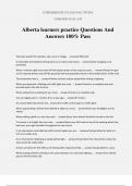 Alberta learners practice Questions And Answers 100&percnt; Pass