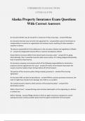 Alaska Property Insurance Exam Questions With Correct Answers