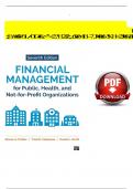 Solution Manual for Financial Management for Public Health&comma; and Not-for-Profit Organizations 7th Edition by Finkler&comma; Calabrese & Smith Verified Chapters 1 - 15&comma; Complete