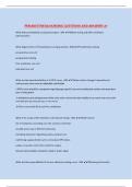 PERIANESTHESIA NURSING QUESTIONS AND ANSWERS A&plus;