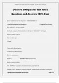 Ohio fire extinguisher test notes Questions and Answers 100&percnt; Pass