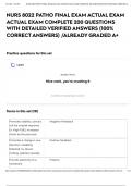 NURS 8022 PATHO FINAL EXAM ACTUAL EXAM ACTUAL EXAM COMPLETE 200 QUESTIONS WITH DETAILED VERIFIED ANSWERS &lpar;100&percnt; CORRECT ANSWERS&rpar; &sol;ALREADY GRADED A&plus;
