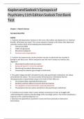 Test Bank for Kaplan and Sadock's Synopsis of Psychiatry 11th Edition&vert; 9781975145569&vert; All Chapters 1-37&vert;LATEST