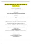 Certified Logistics Technician Study Chapters 1-9 CORRECT 100&percnt;