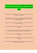 CLT Practice Final Exam CORRECT QUESTIONS & SOLUTIONS&lpar;2024 LATEST UPDATE&rpar;CORRECT 100&percnt;