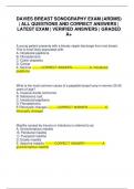 DAVIES BREAST SONOGRAPHY EXAM &lpar;ARDMS&rpar; &vert; ALL QUESTIONS AND CORRECT ANSWERS &vert; LATEST EXAM &vert; VERIFIED ANSWERS &vert; GRADED A&plus;