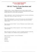 11B ALC Tactics Exam Questions and Answers