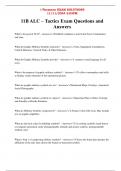 11B ALC &ndash; Tactics Exam Questions and Answers