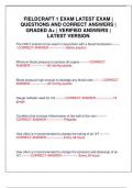 FIELDCRAFT 1 EXAM LATEST EXAM &vert; QUESTIONS AND CORRECT ANSWERS &vert; GRADED A&plus; &vert; VERIFIED ANSWERS &vert; LATEST VERSION