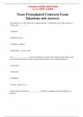 Texas Promulgated Contracts Exam Questions and Answers