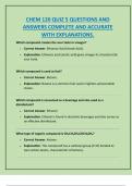 CHEM 120 QUIZ 5 QUESTIONS AND  ANSWERS COMPLETE AND ACCURATE  WITH EXPLANATIONS&period;