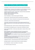 DDS MEDICATION CERTIFICATION EXAM QUESTIONS AND ANSWERS