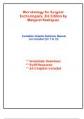 Solutions for Microbiology for Surgical Technologists&comma; 3rd Edition by Rodriguez &lpar;All Chapters included&rpar;
