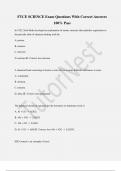 FTCE SCIENCE Exam Questions With Correct Answers  100&percnt; Pass