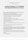 Anesthesia Equipment Ch&period; 16 Nagelhout Exam Questions With Correct Answers