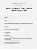 ARDMS RVT practice Exam 1 Questions And Answers 100&percnt; Pass