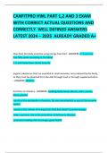 CANFITPRO HWL PART 1&comma;2 AND 3 EXAM WITH CORRECT ACTUAL QUESTIONS AND CORRECTLY  WELL DEFINED ANSWERS LATEST 2024 &ndash; 2025  ALREADY GRADED A&plus;       