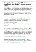 Computed Tomography &lpar;CT&rpar; Exam Questions and Answers &lpar;Latest Update 2025&rpar;