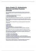 CHAPTER 15&colon; SCHIZOPHRENIA SPECTRUM AND OTHER PSYCHOTIC DISORDER EXAM 2024