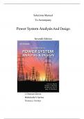 Solution Manual For Power System Analysis and Design 7th Edition by J&period; Duncan Glover&comma; Mulukutla S&period; Sarma&comma; Thomas Overbye&comma; Adam Birchfield