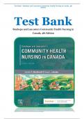 Test Bank - Stanhope and Lancasters Community Health Nursing in Canada&comma; 4th Edition &lpar;MacDonald&comma; 2022&rpar;&comma; Chapter 1-18 &vert; All Chapters &vert; NEW COPY