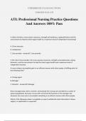ATI&colon; Professional Nursing Practice Questions And Answers 100&percnt; Pass