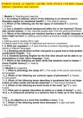 WORLD TESOL ACADEMY &lpar;120 HR&period; TEFL&sol;TESOL COURSE&rpar; Module  Quizzes&colon; veryfied  Questions and Correct Answers&period;1005 guaranteed pass