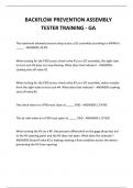  BACKFLOW PREVENTION ASSEMBLY TESTER TRAINING - GA QUESTIONS AND ANSWERS 2024