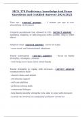 MCN 374 Proficiency knowledge test Exam Questions and certified Answers 2024&sol;2025