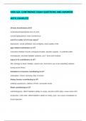 MSN 624- CONTINENCE EXAM QUESTIONS AND ANSWERS WITH COMPLETE