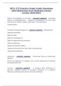 MCN 374 Practice Study Guide Questions with Distinction level Marking scheme version 2024&sol;2025