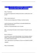 MH 707 &ndash; PSYCH MH ASSESSMENT MODULE 1 AND 2 EXAM QUESTIONS AND ANSWERS