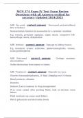 MCN 374 Exam IV Test Exam Review Questions with all Answers verified for accuracy Updated 2024&sol;2025