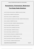 Romanticism&comma; Victorianism&comma; Modernism Test Study Guide Solutions
