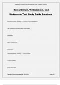 Romanticism&comma; Victorianism&comma; and Modernism Test Study Guide Solutions