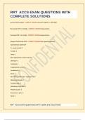 RRT ACCS EXAM QUESTIONS WITH COMPLETE SOLUTIONS&period;