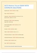 ACCS NORMAL VALUES EXAM WITH COMPLETE SOLUTIONS&period;