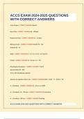 ACCS EXAM 2024-2025 QUESTIONS WITH CORRECT ANSWERS