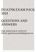 DVA3706 Exam pack 2024&lpar;Questions and answers&rpar;