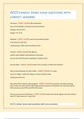 ACCS LINDSAY JONES EXAM QUESTIONS WITH CORRECT ANSWERS