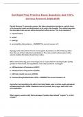 Eat Right Prep Practice Exam Questions And 100&percnt; Correct Answers 2025-2026