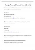 Georgia Property & Casualty Exam- &lpar;Qs & As&rpar;