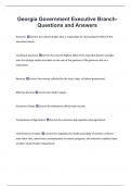 Georgia Government Executive Branch-  Questions and Answers