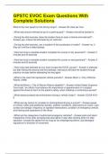 GPSTC EVOC Exam Questions With Complete Solutions