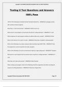 Tooling U Test Questions and Answers 100&percnt; Pass