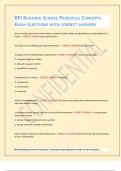 BPI BUILDING SCIENCE PRINCIPLES CONCEPTS EXAM QUESTIONS WITH CORRECT ANSWERS