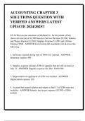 ACCOUNTING CHAPTER 3  SOLUTIONS QUESTION WITH  VERIFED ANSWERS LATEST  UPDATE 2024&sol;2025&excl;&excl;
