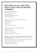 SOLUTION TO ACCT 3001 CH 10  EQAS LATEST UPDATE 2024&sol;2025&excl;&excl;  &lpar;VERIFIED&rpar;