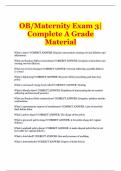 OB&sol;Maternity Exam 3&vert; Complete A Grade Material
